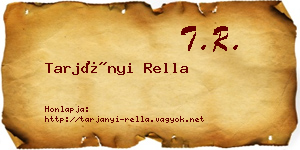 Tarjányi Rella névjegykártya